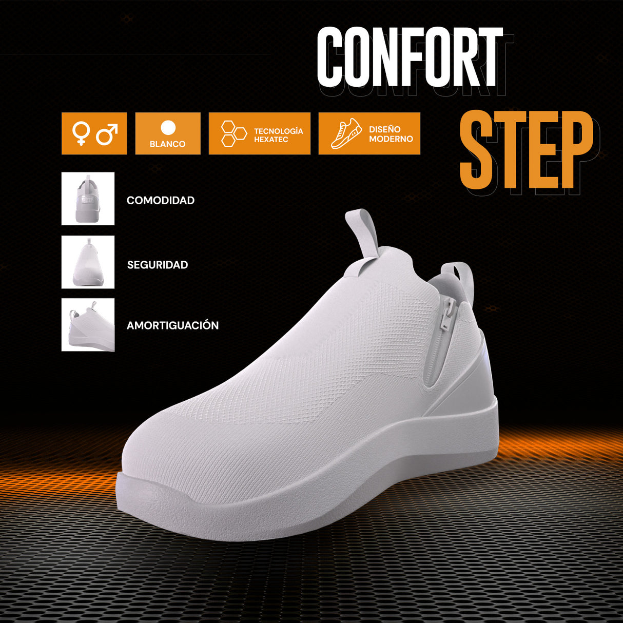 Combo 2 Tenis Inteligentes Confort Step Blanco