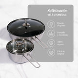 Batería de Cocina Sofia Inox Acero Inoxidable 21 Piezas