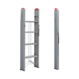 Skyfull - Escalera de Aluminio 4 Escalones Doble Versátil y Segura